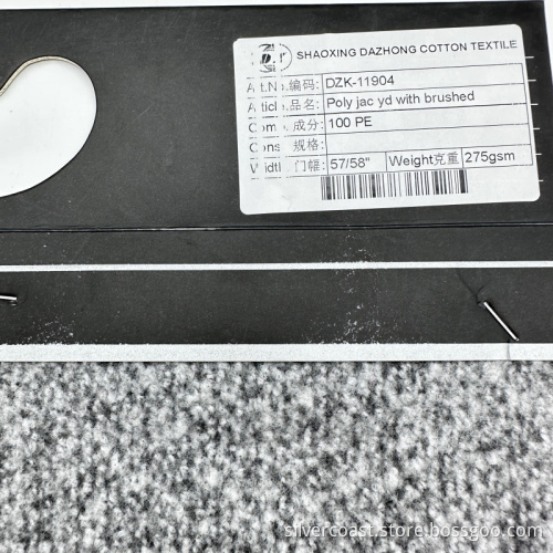 100% Polyester Jacquard Y/D -Stoff mit gebürstetem Tuch
